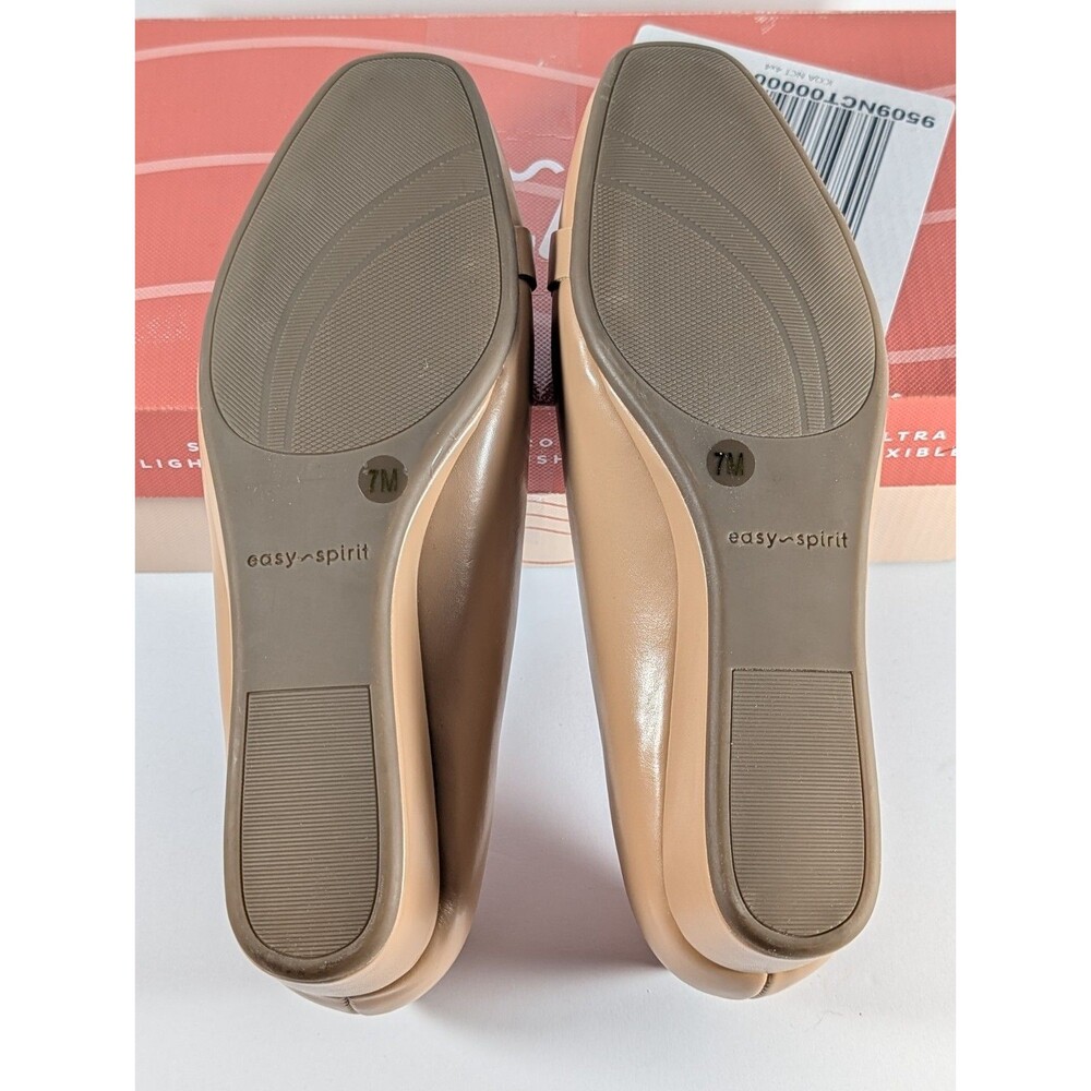 Easy Spirit Gerta e360 Tan Beige Bow Wedge Slip On Shoes Size 7M NIB - Picture 5 of 12